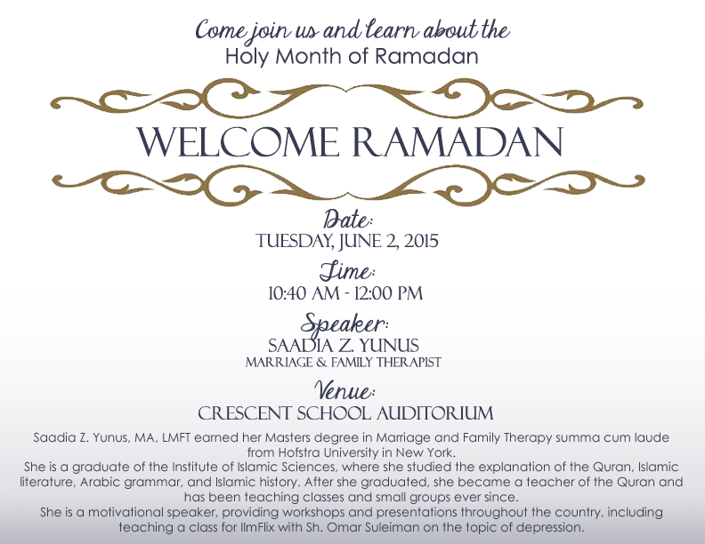  Welcome Ramadan Program